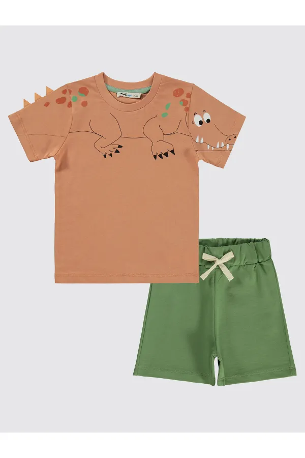 Erkek Çocuk Takım 2-5 Yaş Kiremit - Paket