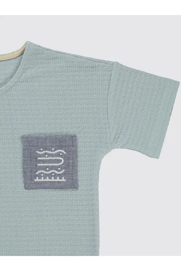 Lot de T-shirts bleus pour garçon de 6 à 9 ans