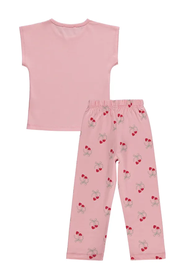 Ensemble pyjama fille, 2-5 ans, rose poudré - Lot