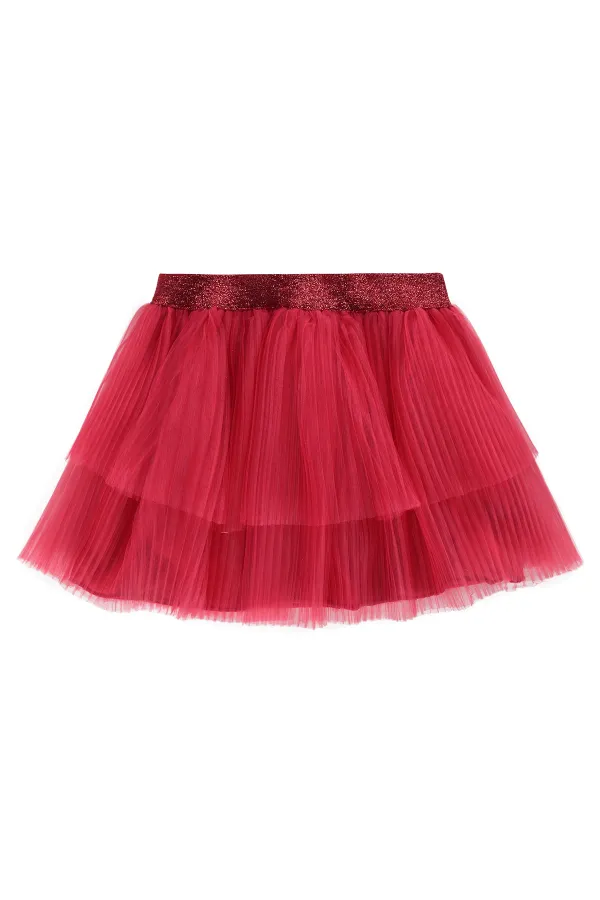 Kız Çocuk Etek 6-9 Yaş Kırmızı - Paket