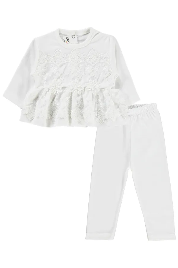 Bebek Takım 0-24 Ay Ekru - Paket