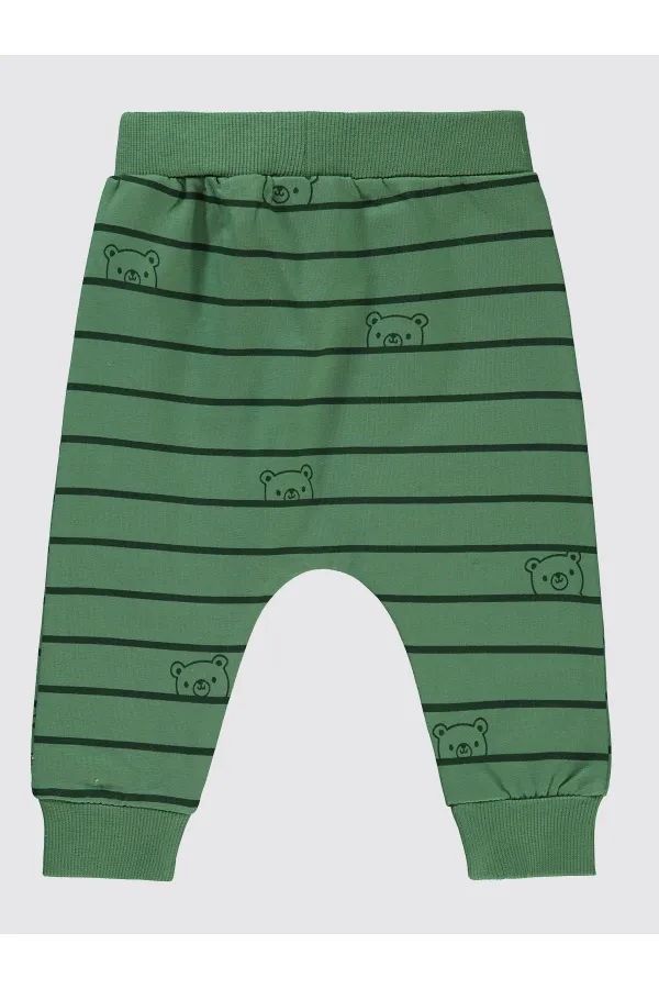 Baby Tracksuit Bottoms 0-24 Months Khaki - Pack