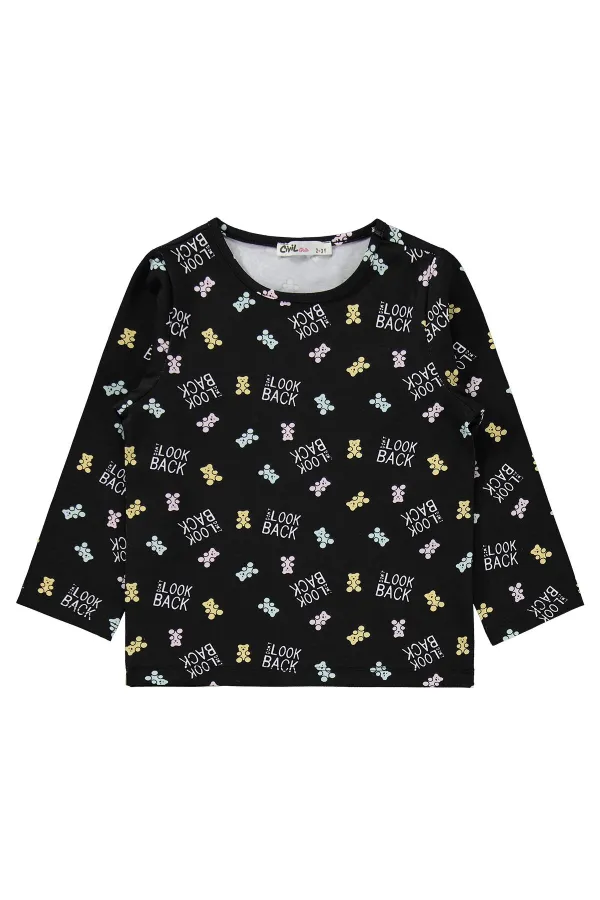 Ensemble pyjama fille, 2-5 ans, noir - Emballage