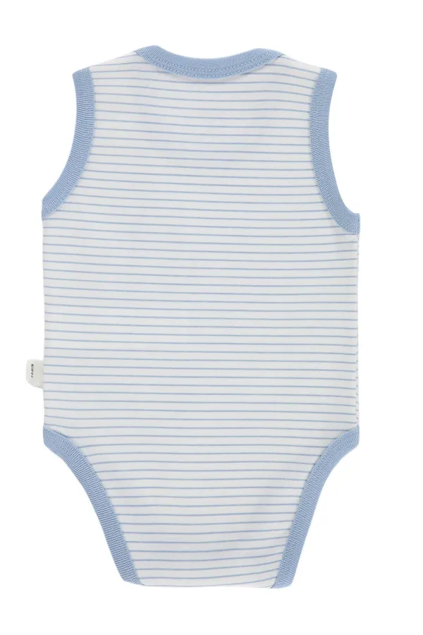 Bebek Çıtçıtlı Badi 0-24 Ay Soft İndigo - Paket