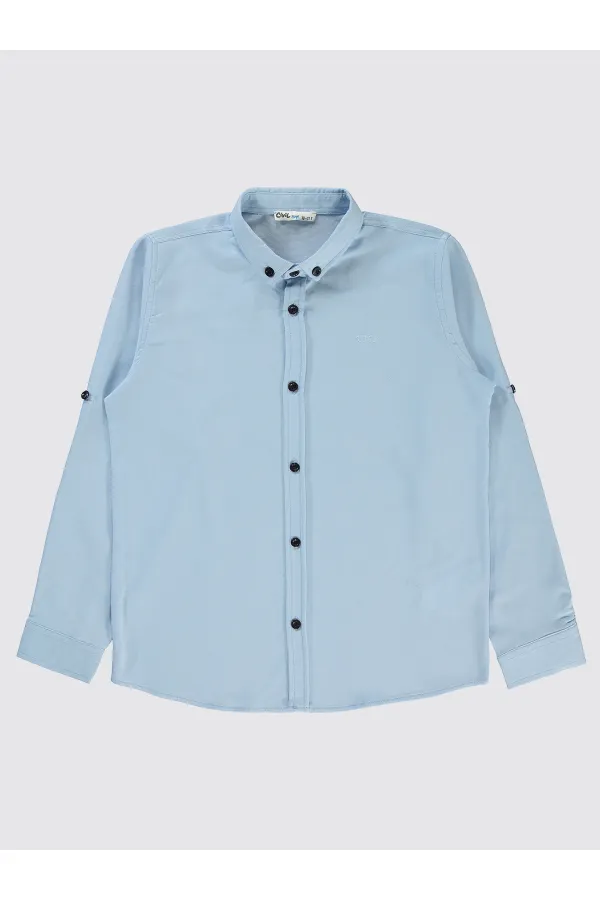 Erkek Çocuk Gömlek 10-13 Yaş Mavi - Paket