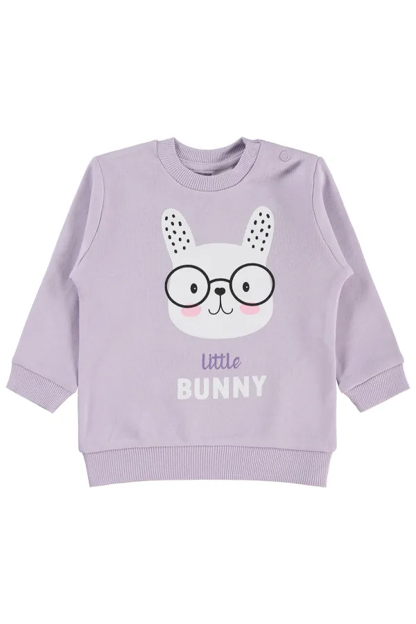 Sweat-shirt bébé 0-24 mois lilas - Emballage