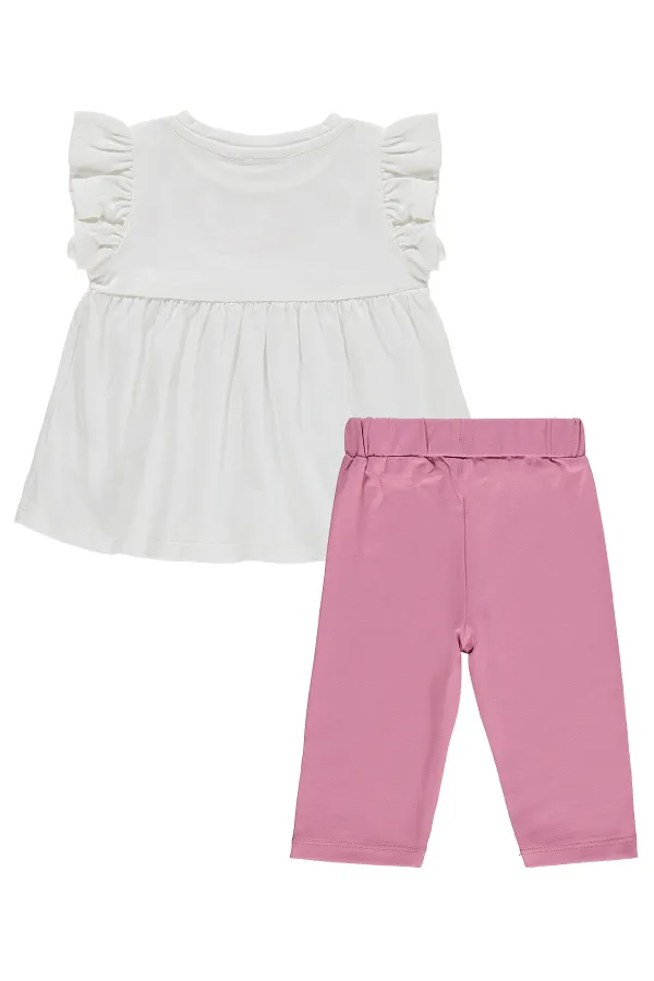 Ensemble d'équipe pour filles de 2 à 5 ans, blanc cassé - Emballage