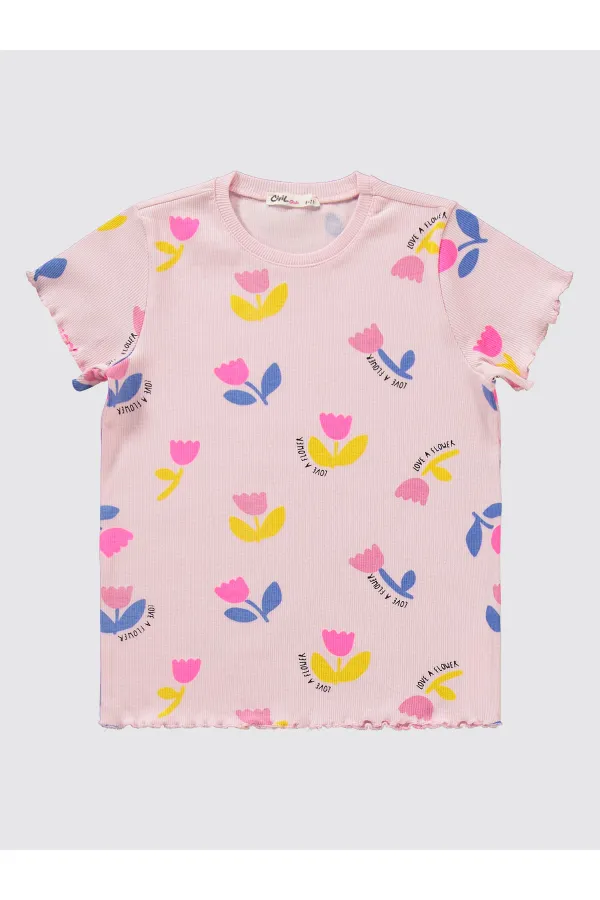 Kız Çocuk Pijama Takımı 6-9 Yaş Gül Pembe - Paket