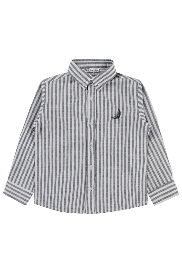 Boys' Shirt, Ages 2-5, Navy Blue - Pack