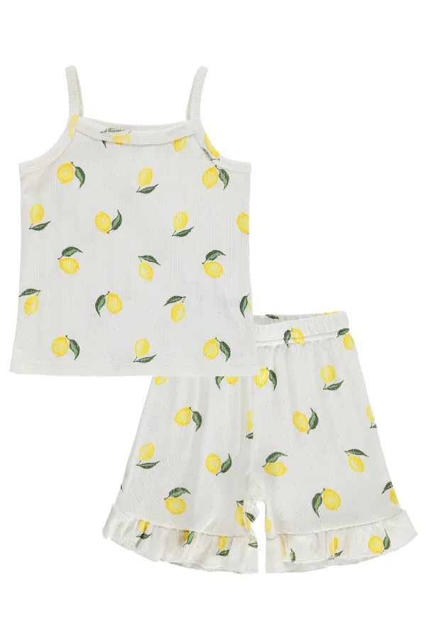 Ensemble pyjama fille, 2-5 ans, blanc cassé - Emballage