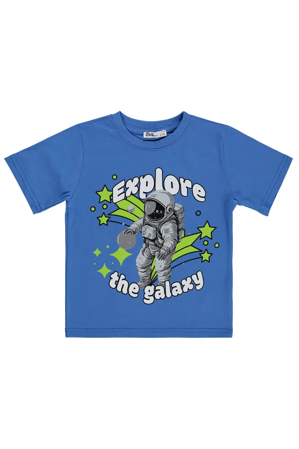 T-shirt garçon Km 2-5 ans Turquoise foncé - Lot