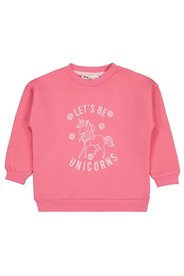 Sweat-shirt rose pour fille de 2 à 5 ans - Emballage