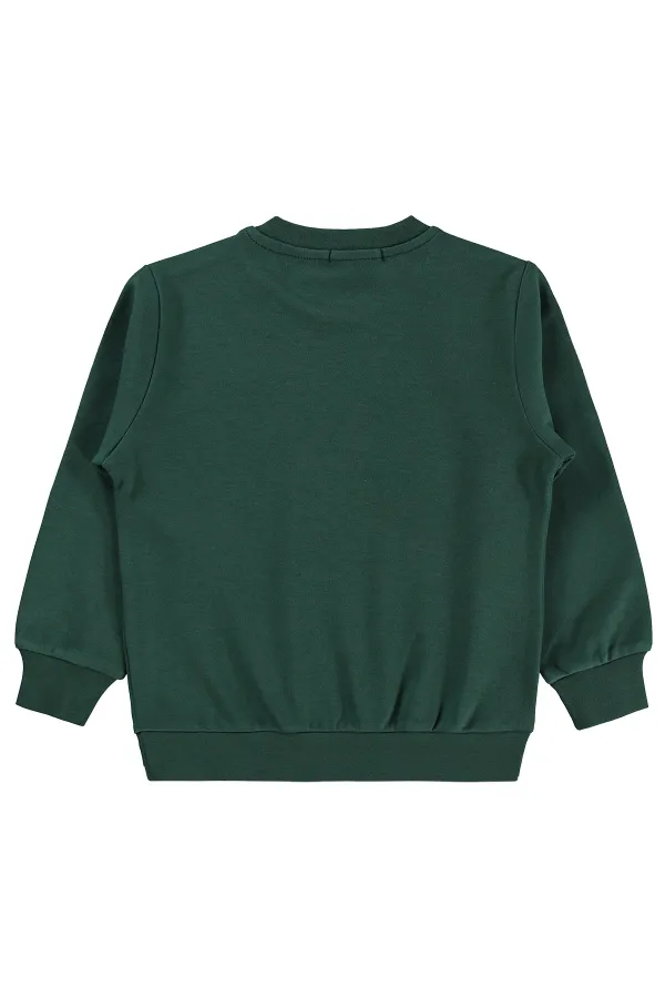 Erkek Çocuk Sweatshirt Km 2-5 Yaş Çam Yeşili - Paket