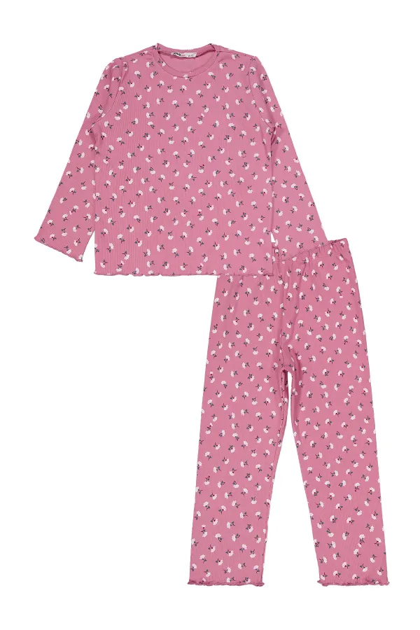 Kız Çocuk Pijama Takımı 10-13 Yaş Soft Pembe - Paket
