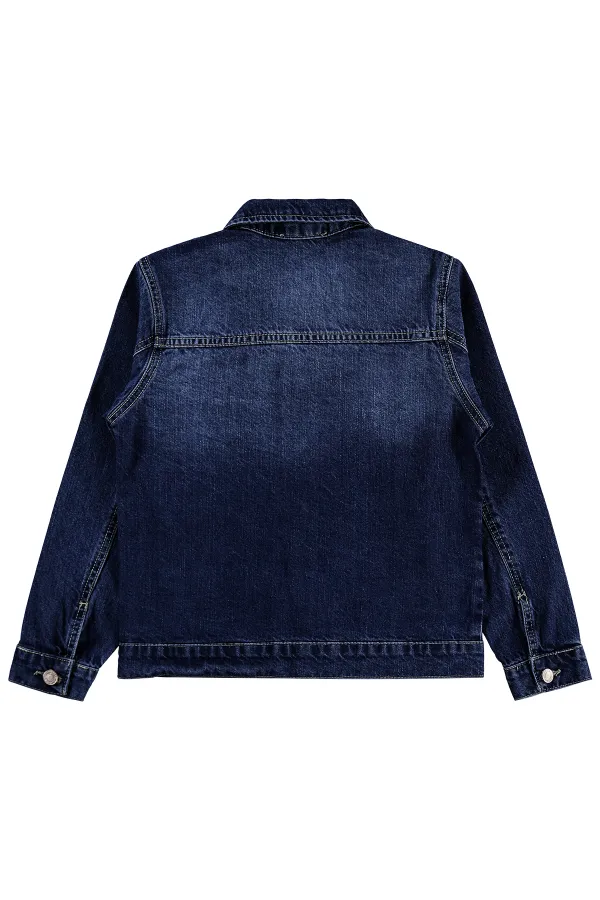 Veste garçon, 10-13 ans, bleu foncé - Emballage