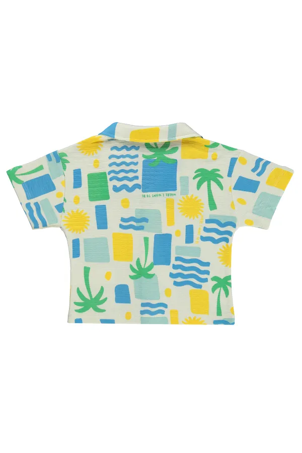 Boys' Shirt, Ages 2-5, Off-White - Package