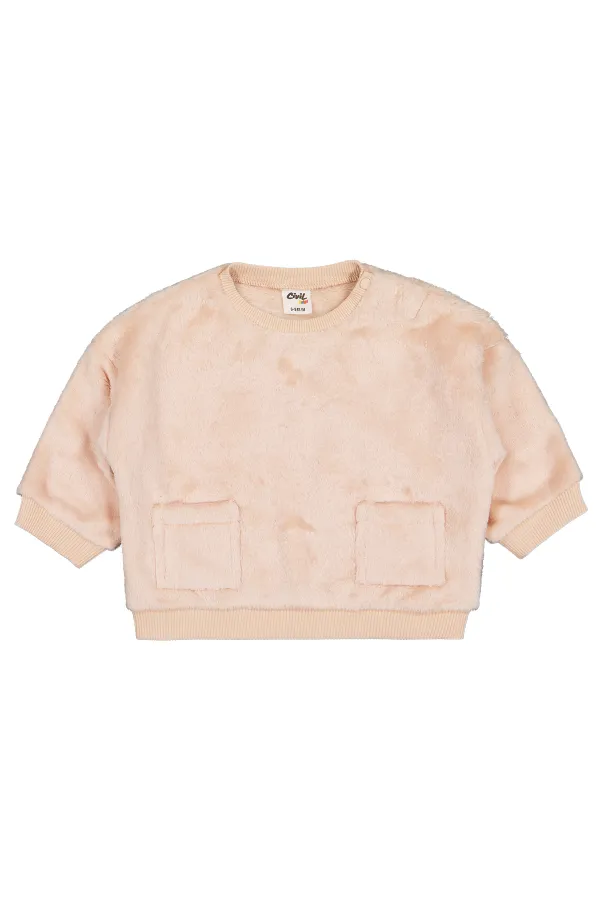 Bebek Sweatshirt 0-24 Ay Açık SütlüKahve - Paket