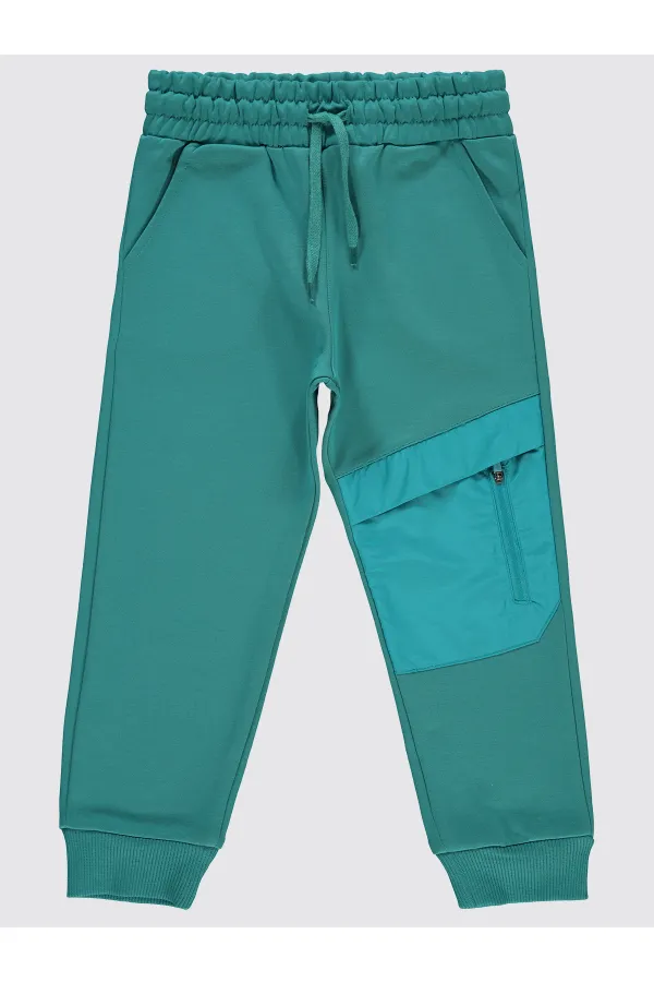 Bas de survêtement garçon 10-13 ans, couleur pétrole - Emballage