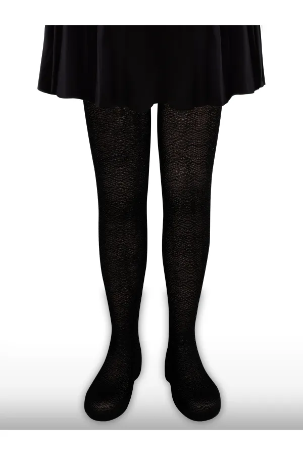 Kız Çocuk Külotlu Çorap 2-9 Yaş Siyah - Paket