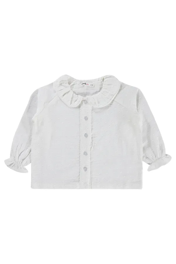 Girls' Shirt, Ages 2-5, Off-White - Package