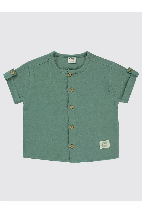 Bebek Gömlek 0-24 Ay Su Yeşili - Paket