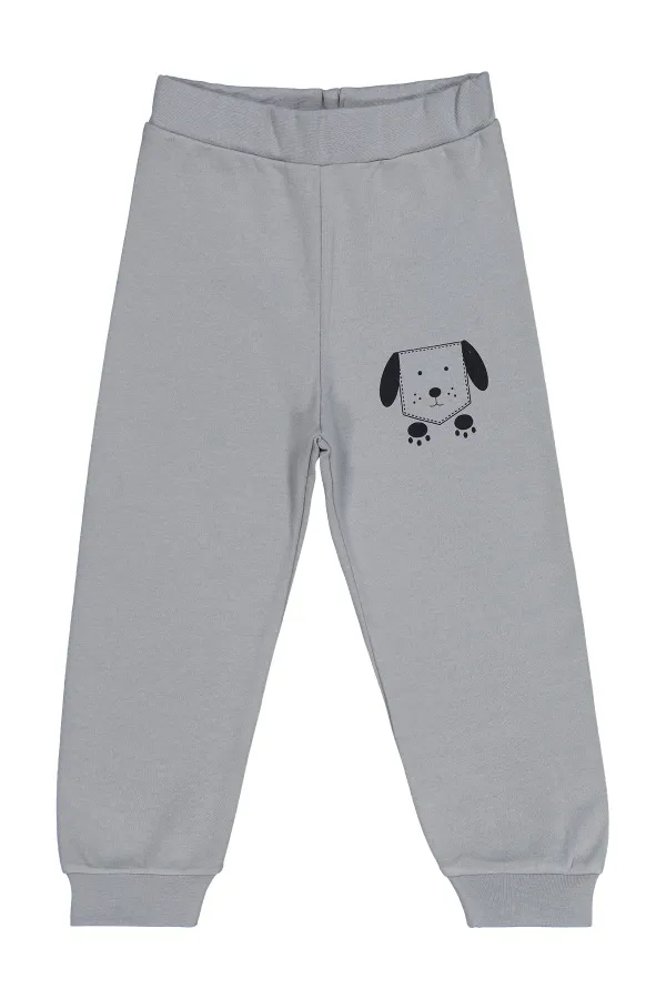 Bas de survêtement garçon Km 2-5 ans Gris - Lot