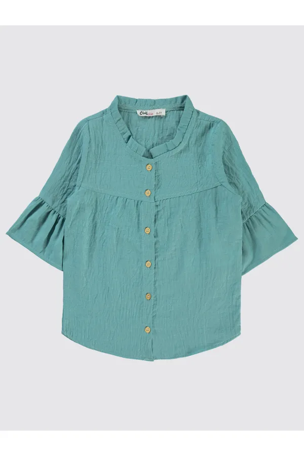 Girl's Shirt Ages 6-9, Almond Green - Package