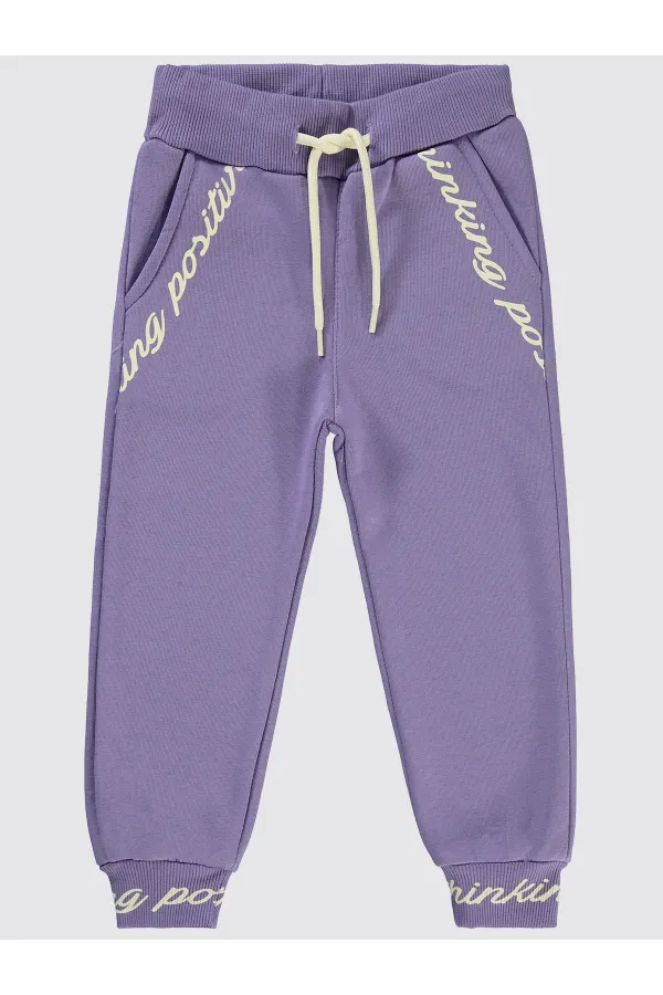 Girls Tracksuit Bottoms 2-5 Years Lilac - Package