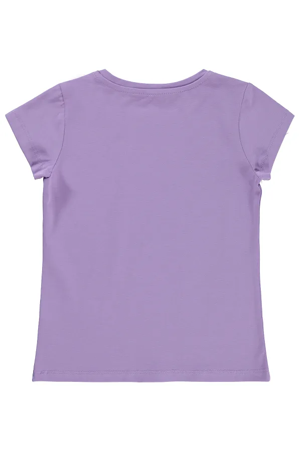 Kız Çocuk Tişört Km 6-9 Yaş Mor - Paket