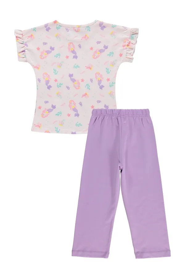 Ensemble pyjama fille, 2-5 ans, rose clair-lilas - Emballage