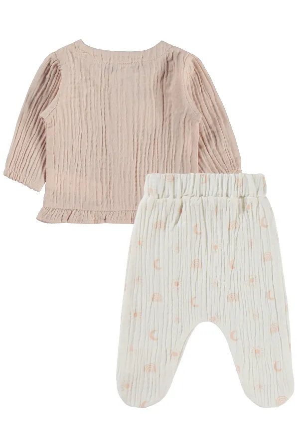 Ensemble pyjama bébé 0-24 mois, blanc cassé - Emballage