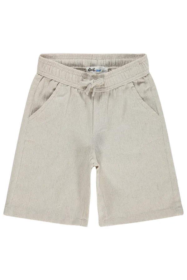 Pantalon Capri garçon, 10-13 ans, beige - Lot
