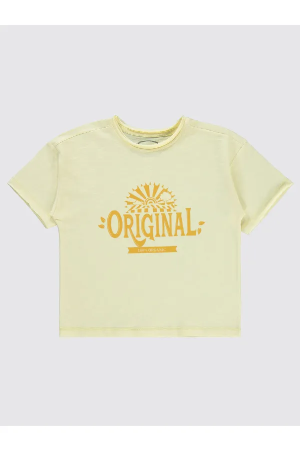 Boys T-Shirt 10-13 Years Old Light Yellow - Package
