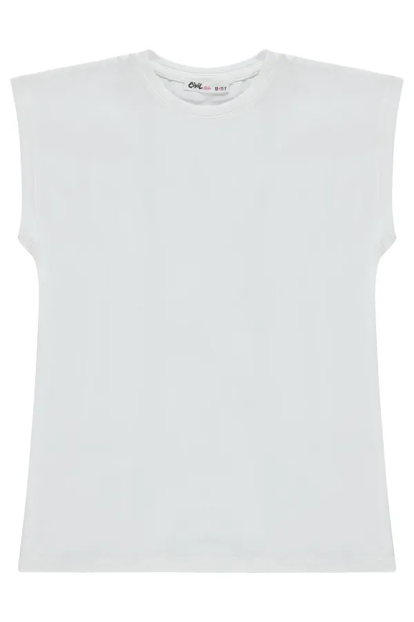 T-shirt pour fille, 10-13 ans, bleu - Lot