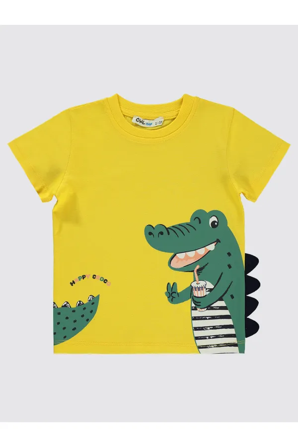 Boys T-Shirt 2-5 Years Yellow - Package