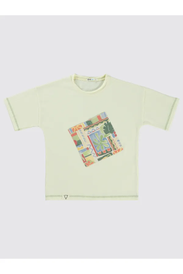 T-shirt garçon 6-9 ans écru - Emballage