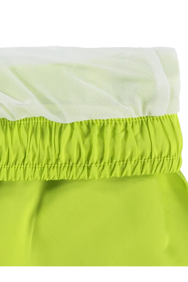 Short de bain garçon, 6-9 ans, vert citron - Lot
