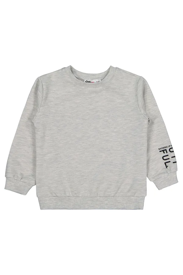 Girl's Sweatshirt 2-5 Years Old Ecru Melanj - Package