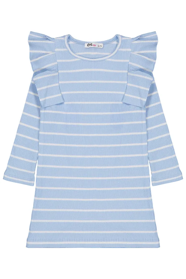 Kız Çocuk Jile ve Elbise 6-9 Yaş Mavi - Paket