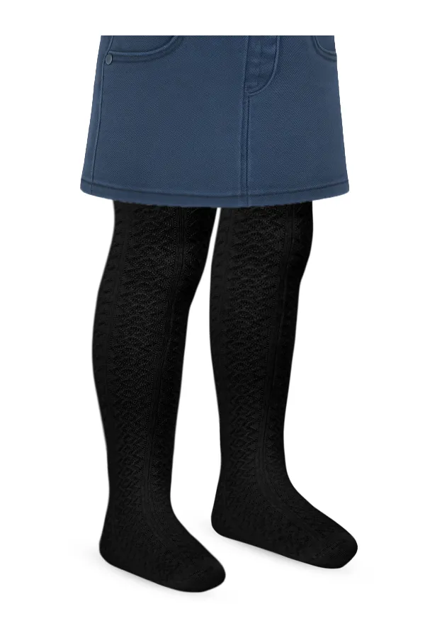 Kız Çocuk Külotlu Çorap 2-9 Yaş Siyah - Paket