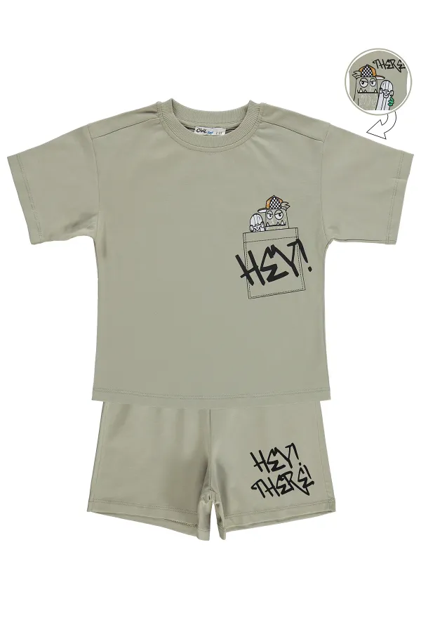 Ensemble d'équipe pour garçons de 2 à 5 ans, gris clair - Pack