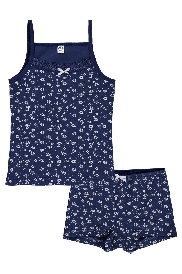 Ensemble de sous-vêtements pour filles de 2 à 9 ans, indigo - Lot