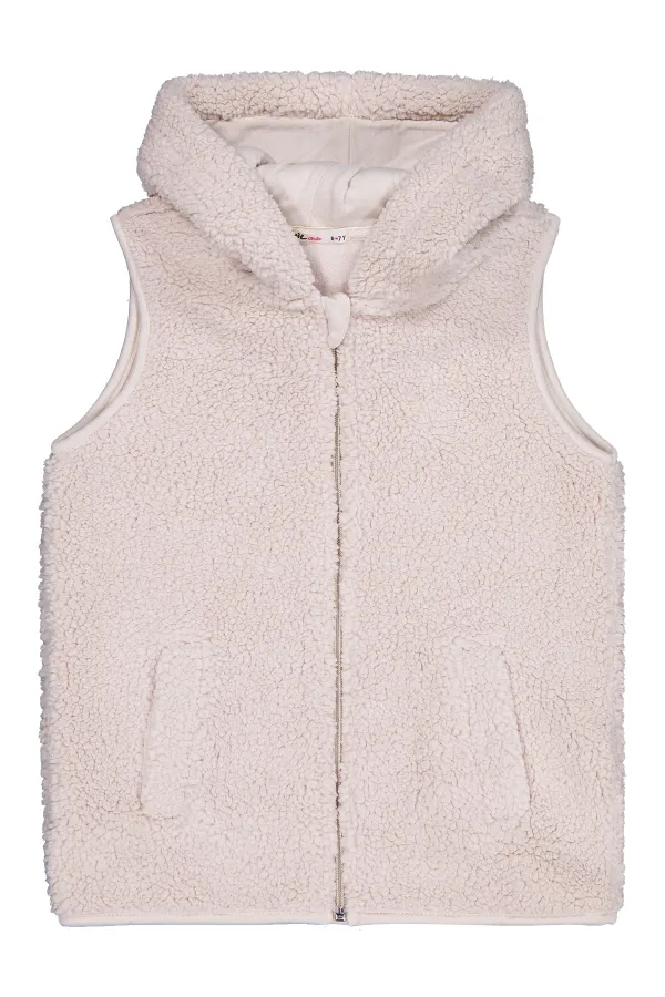 Kız Çocuk Yelek 6-9 Yaş Taş Rengi - Paket