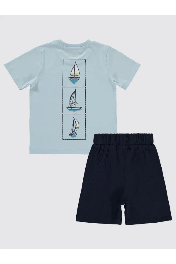 Costume garçon 2-5 ans bleu glacier - Emballage