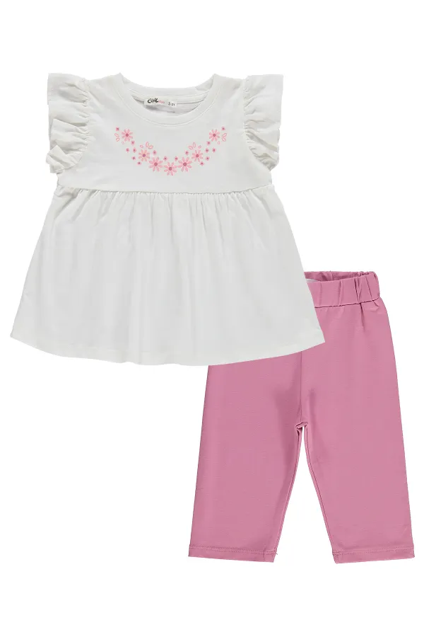 Ensemble d'équipe pour filles de 2 à 5 ans, blanc cassé - Emballage