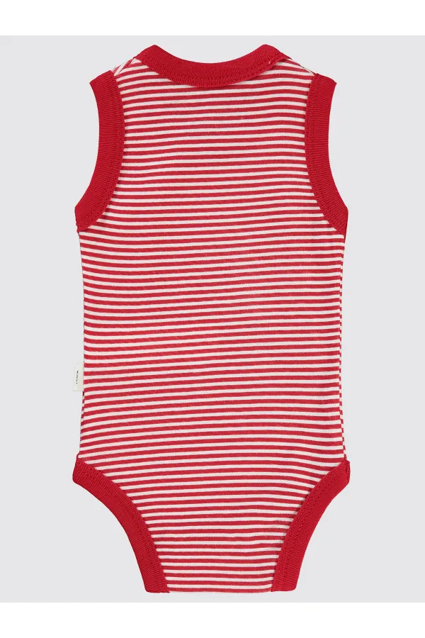 Bebek Çıtçıtlı Badi 0-24 Ay Kırmızı - Paket