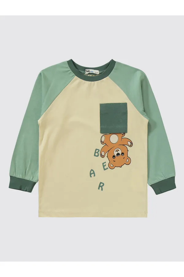 Ensemble pyjama garçon 2-5 ans kaki foncé - Emballage