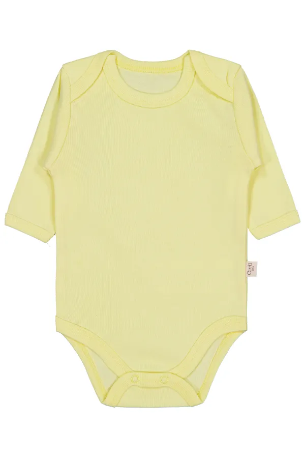 Baby Snap Bodysuit 0-24 Months Yellow - Pack