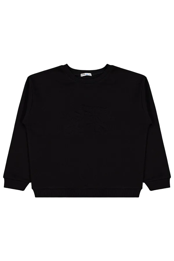 Erkek Çocuk Sweatshirt 10-13 Yaş Siyah - Paket