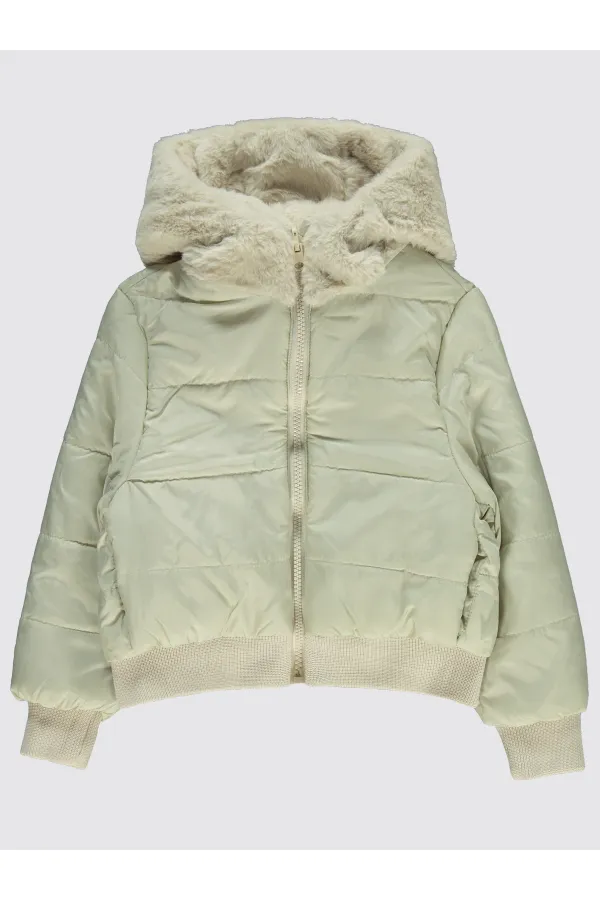 Kız Çocuk Mont 2-5 Yaş Bej - Paket